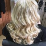 blond colour on long healthy hair